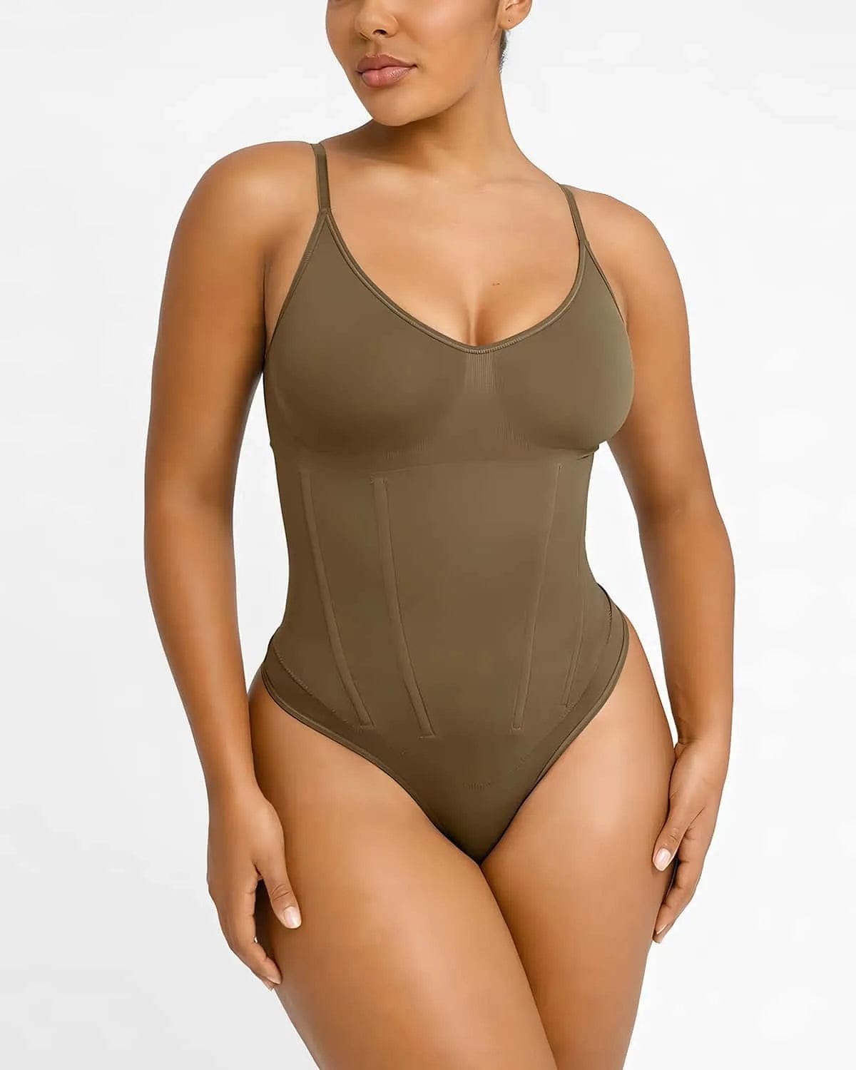 Waist Boning Corset Bodysuit 