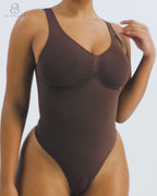 2.0 V-Neck Thong Bodysuit